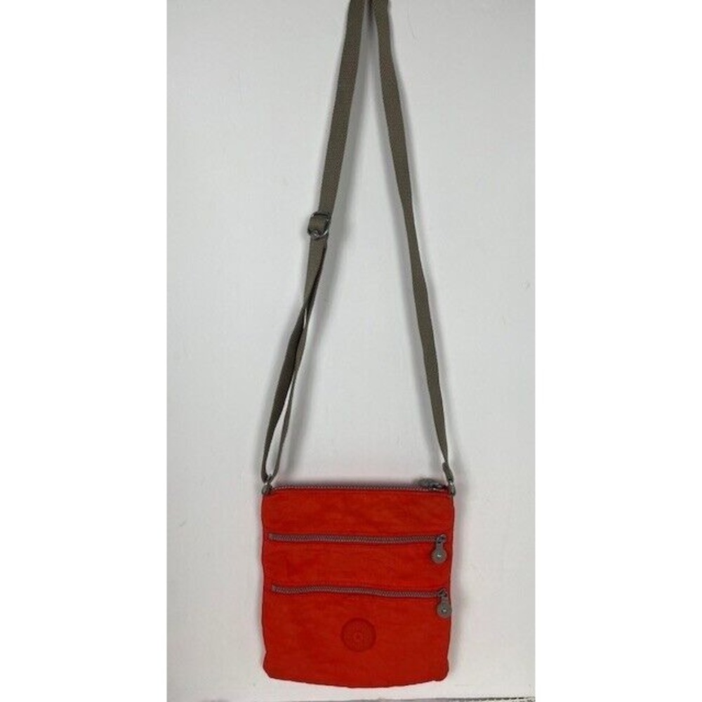 KIPLING Crossbody Bag Double Zip orange Adjustable Purse